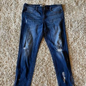 Banana Republic splatter painted jeans